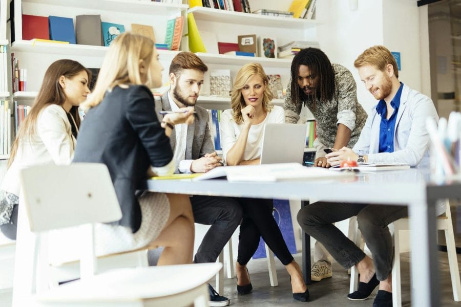 Group of designers discussing trends