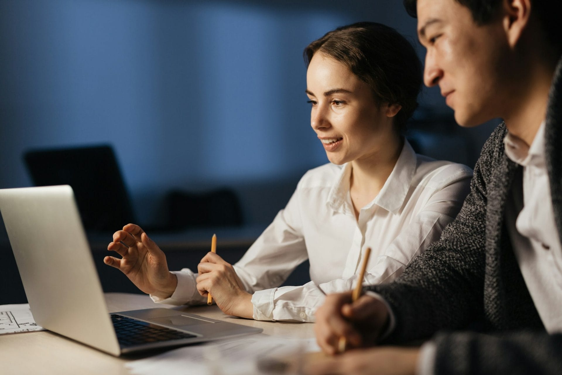 Discussing sales data